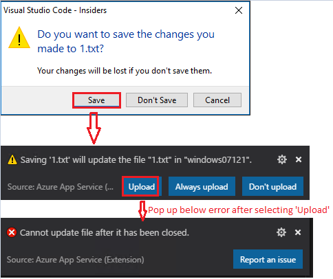 Failed to save data. Failed to save data