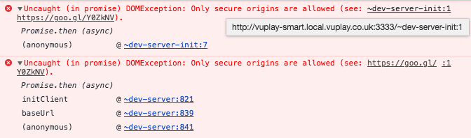 🐛 When setting address on devServer, "Initializing first build ...