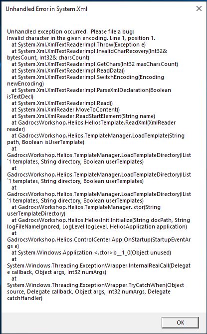 Unhandled Error in System.Xml at first run of software · Issue #492 ...