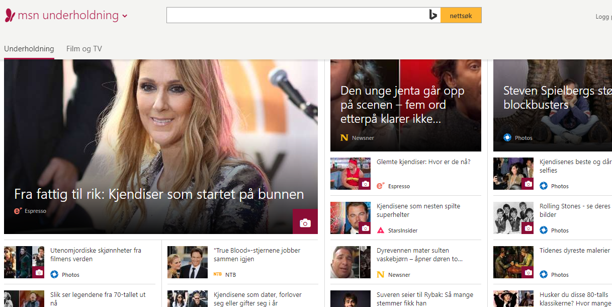 msn underholdning - kjendis tv-guide sladder film tv video