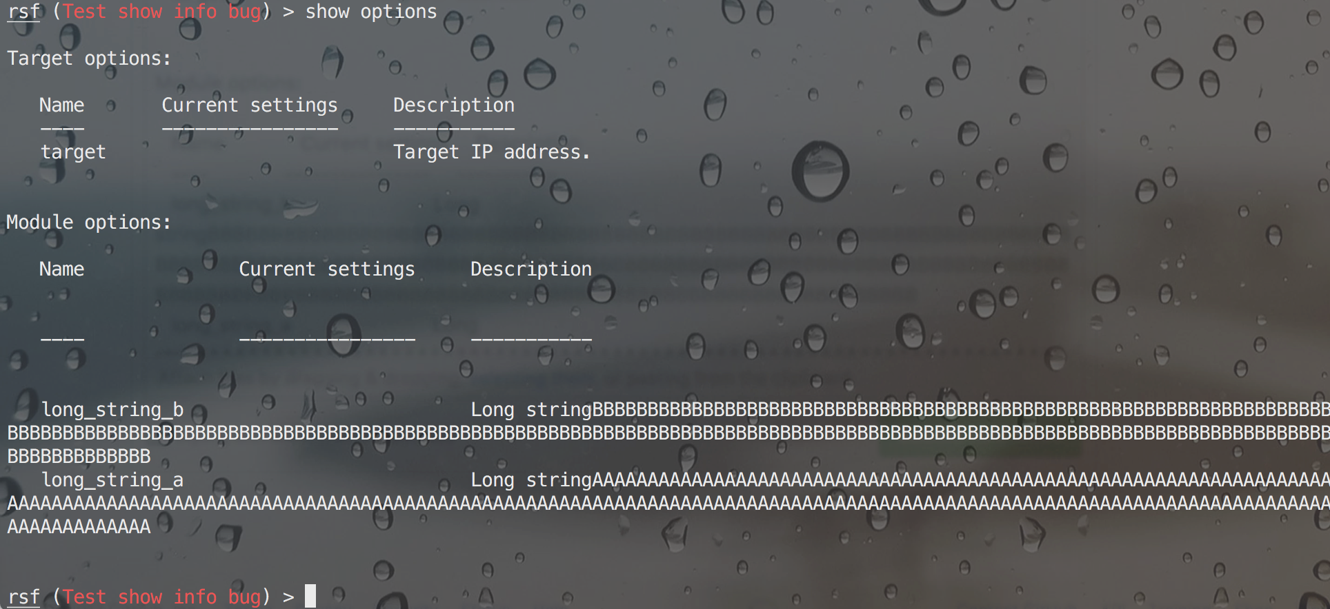 show options with long text will break table format · Issue 352