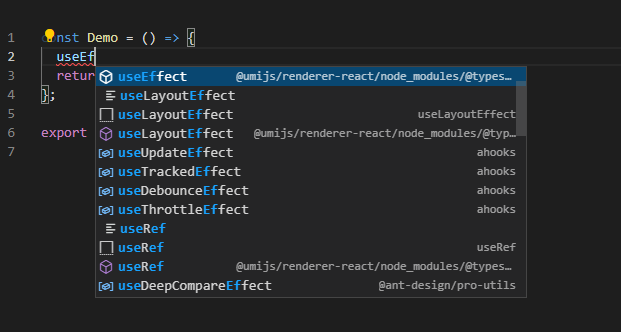 [Bug] vscode智能提示的一些问题 · Issue #7564 · umijs/umi · GitHub