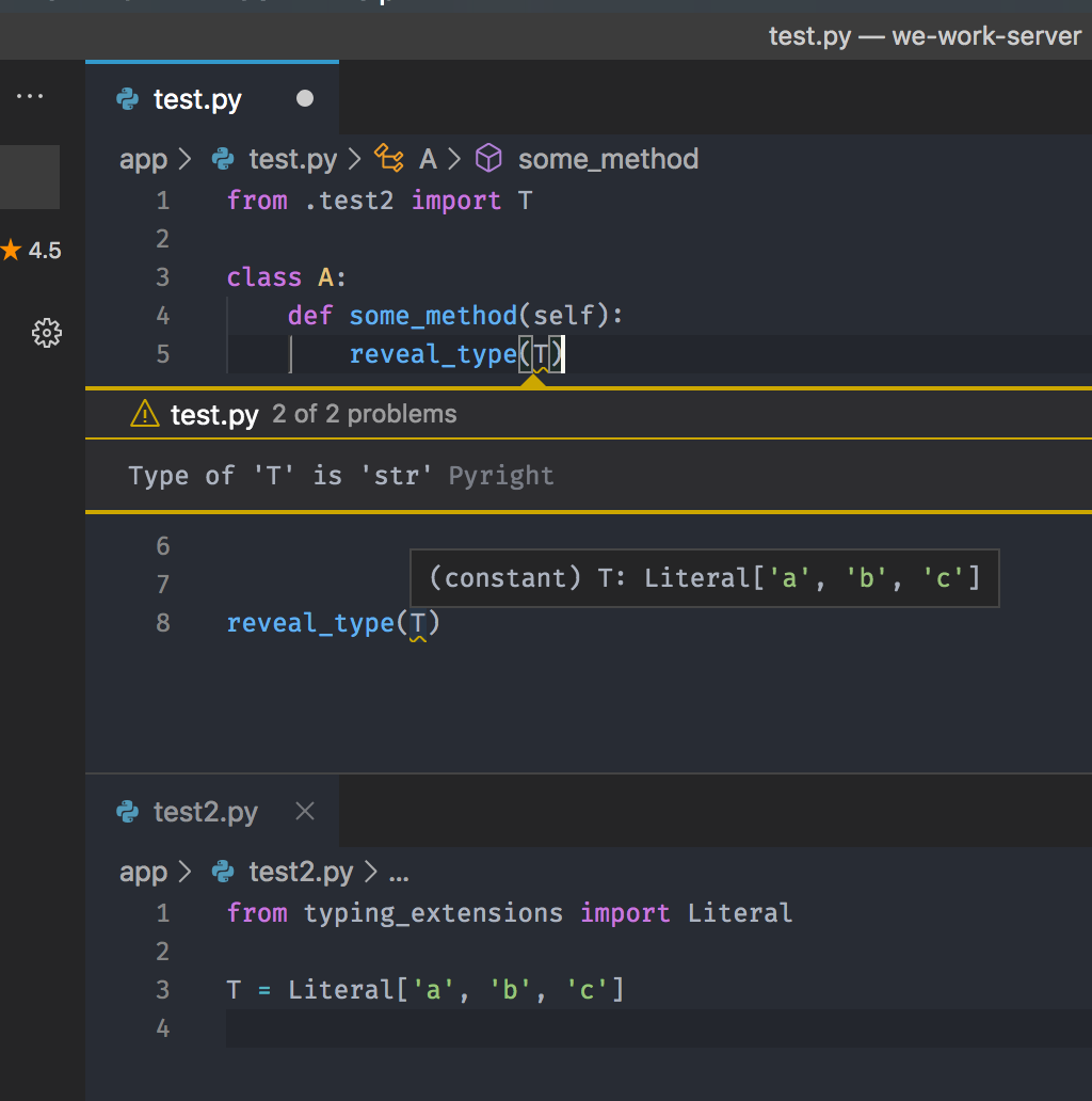 Type of imported str literal incorrectly becoming str in some context ...