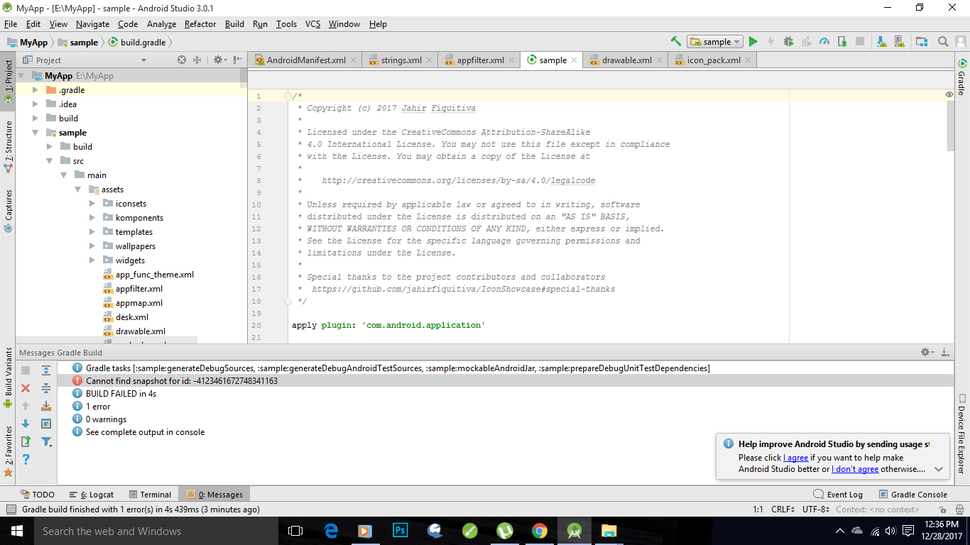 ErrorCannot find snapshot for id 4123461672748341163 · Issue 3919