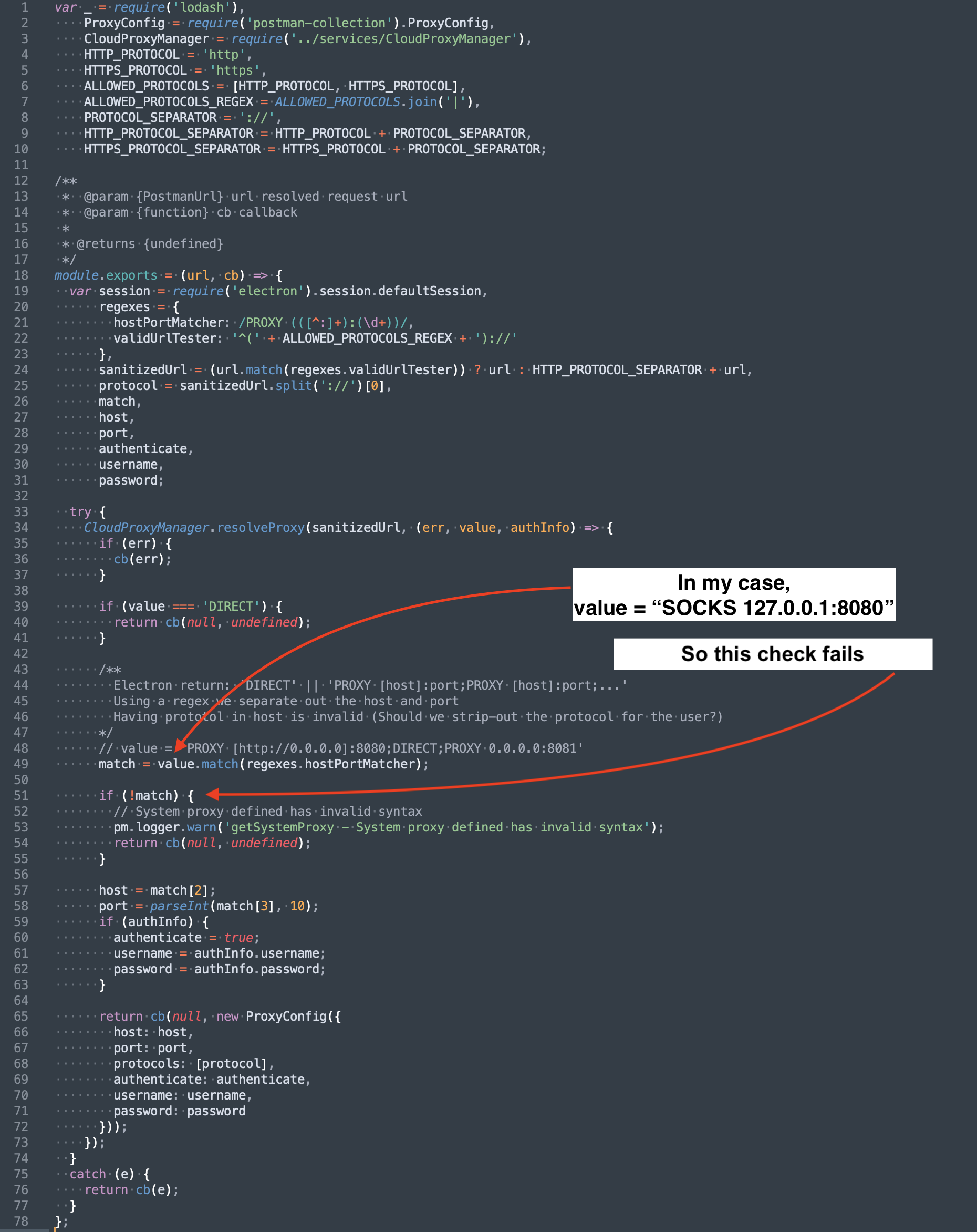 [Agent] getSystemProxy System proxy defined has invalid syntax