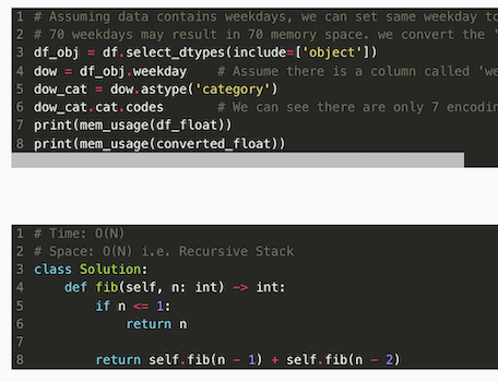 Python code block appear different style within the same markdown page ...