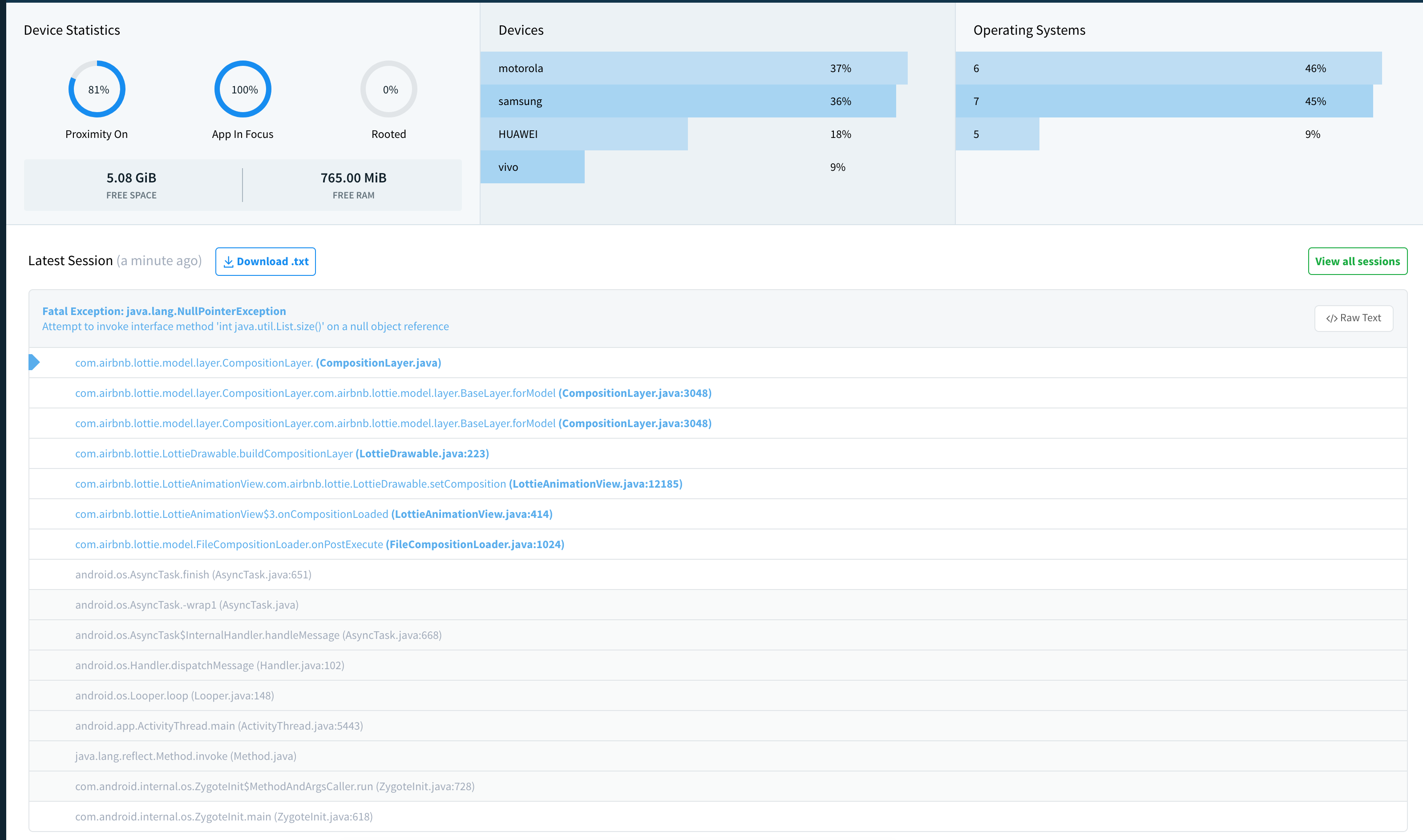 2.5.0-beta2 Crashing Android · Issue #590 · airbnb/lottie-android · GitHub