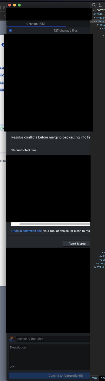 Resolve Conflicts before Merging window is tiny · Issue #12313 ...