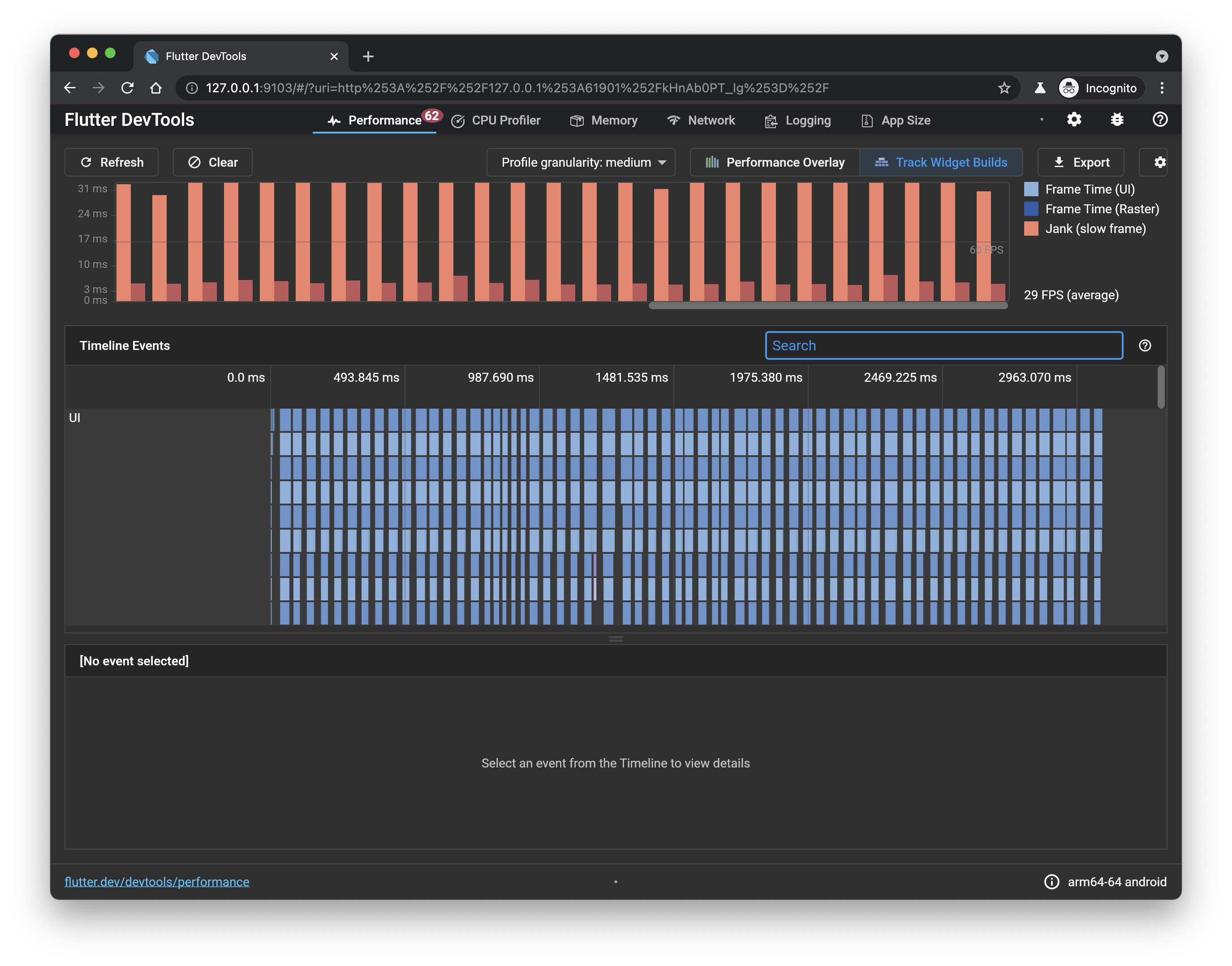 "Track Widget Builds" makes frame rates considerably lower · Issue ...