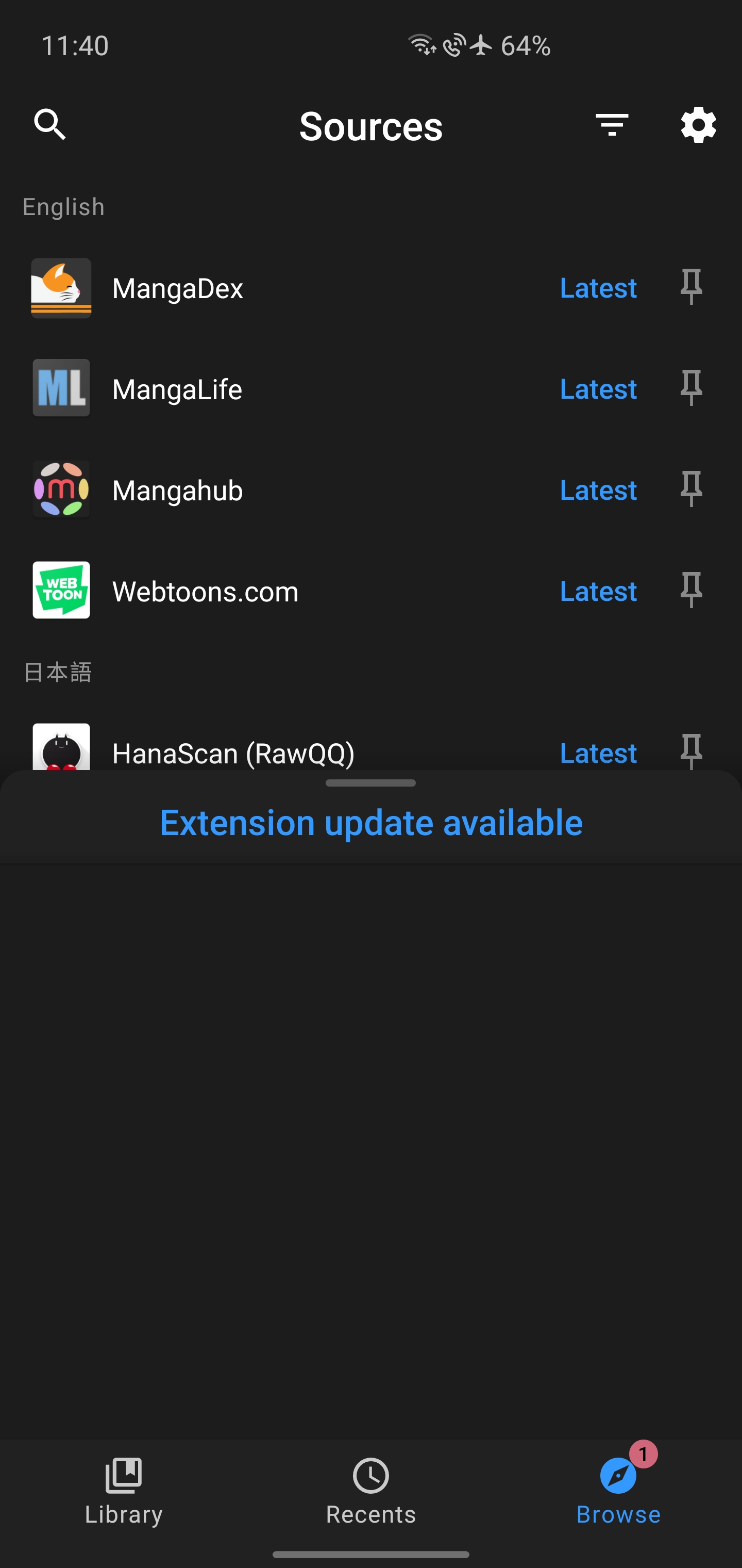 [Bug] Extensions screen bug · Issue #540 · Jays2Kings/tachiyomiJ2K · GitHub