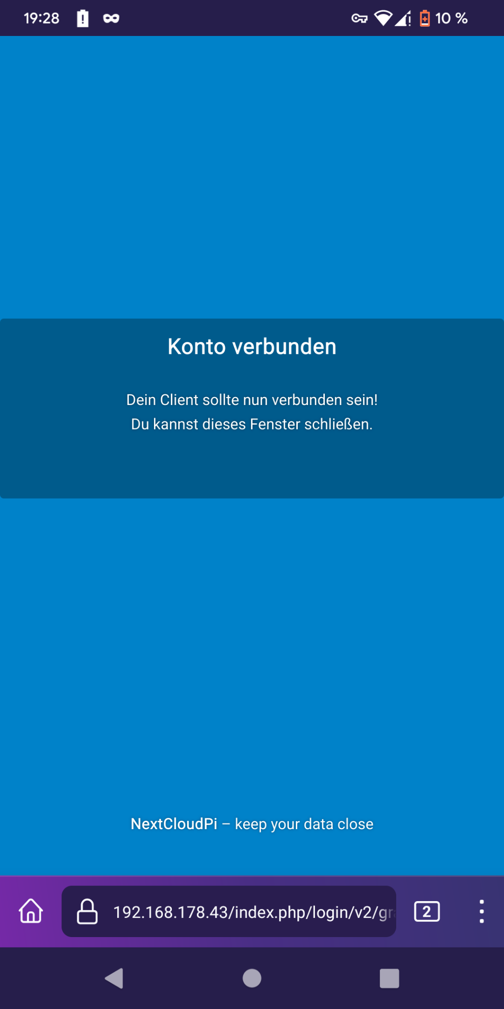 The Login Process to a local Nextcloud Instance never gets done · Issue ...