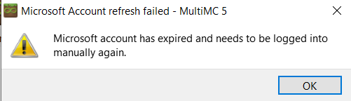 microsoft account expiring · Issue #4158 · MultiMC/Launcher · GitHub