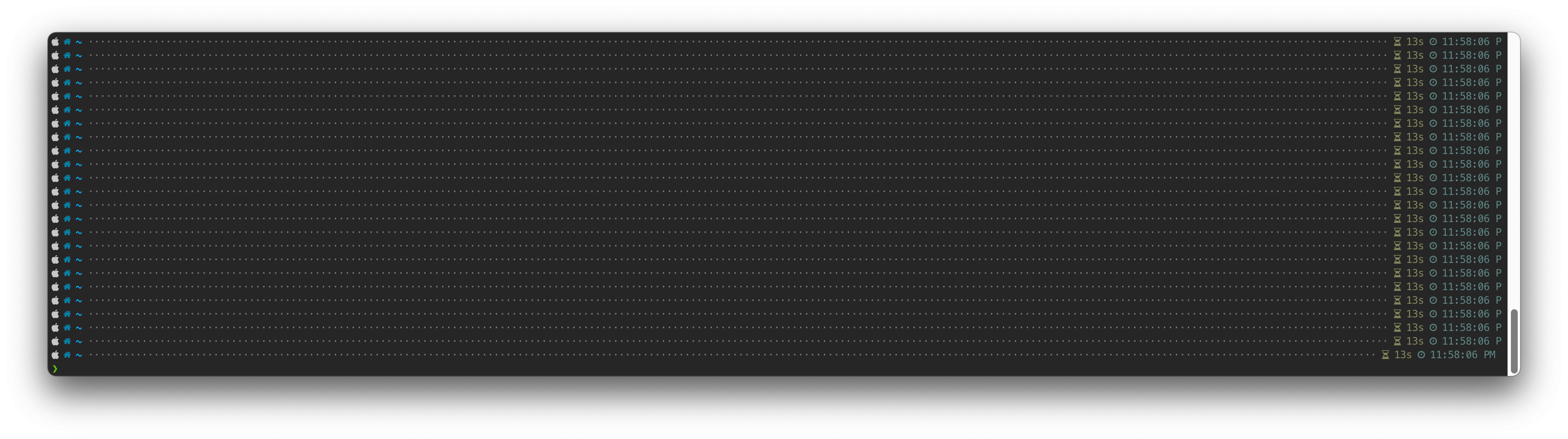 The prompt keeps duplicating over time in the iTerm2 hotkey window