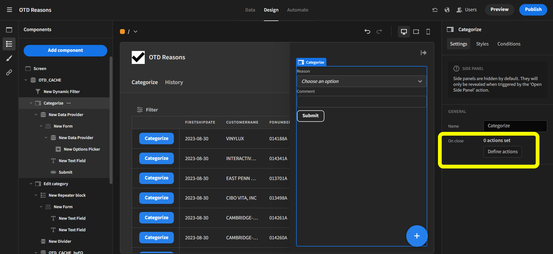 Side Panel Enhancements Actions & Force Focus · Budibase budibase