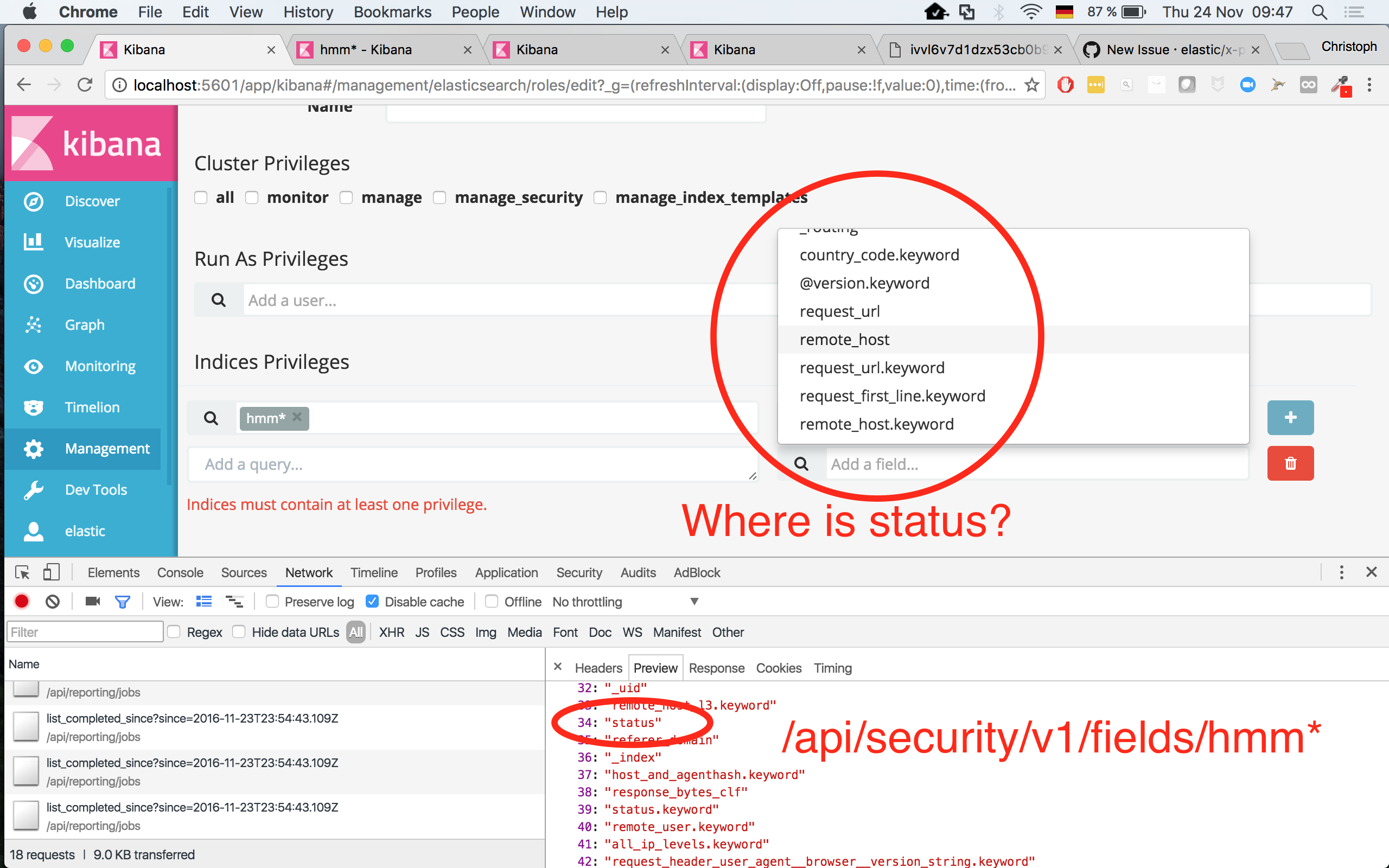 Fieldlevel security Not showing all fields · Issue 18393 · elastic