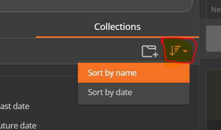 Missing sorting control for collections in the Postman 6.0.7-9 Win ...