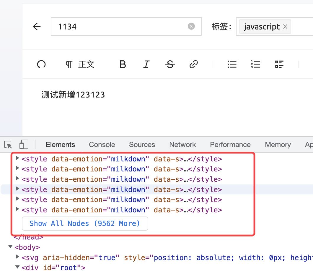 [Bug]每次渲染渲染编辑器都会注入好多新的style标签 · Issue #774 · Milkdown/milkdown · GitHub