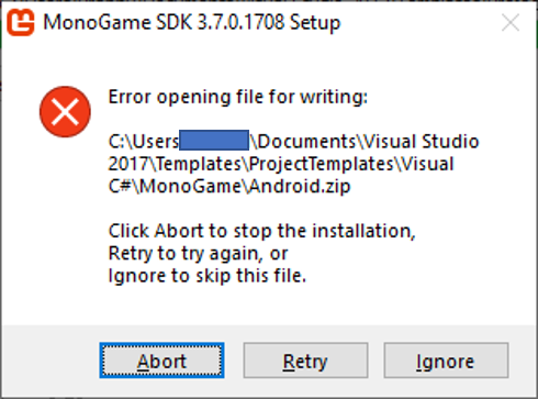 installing monogame visual studio 2017