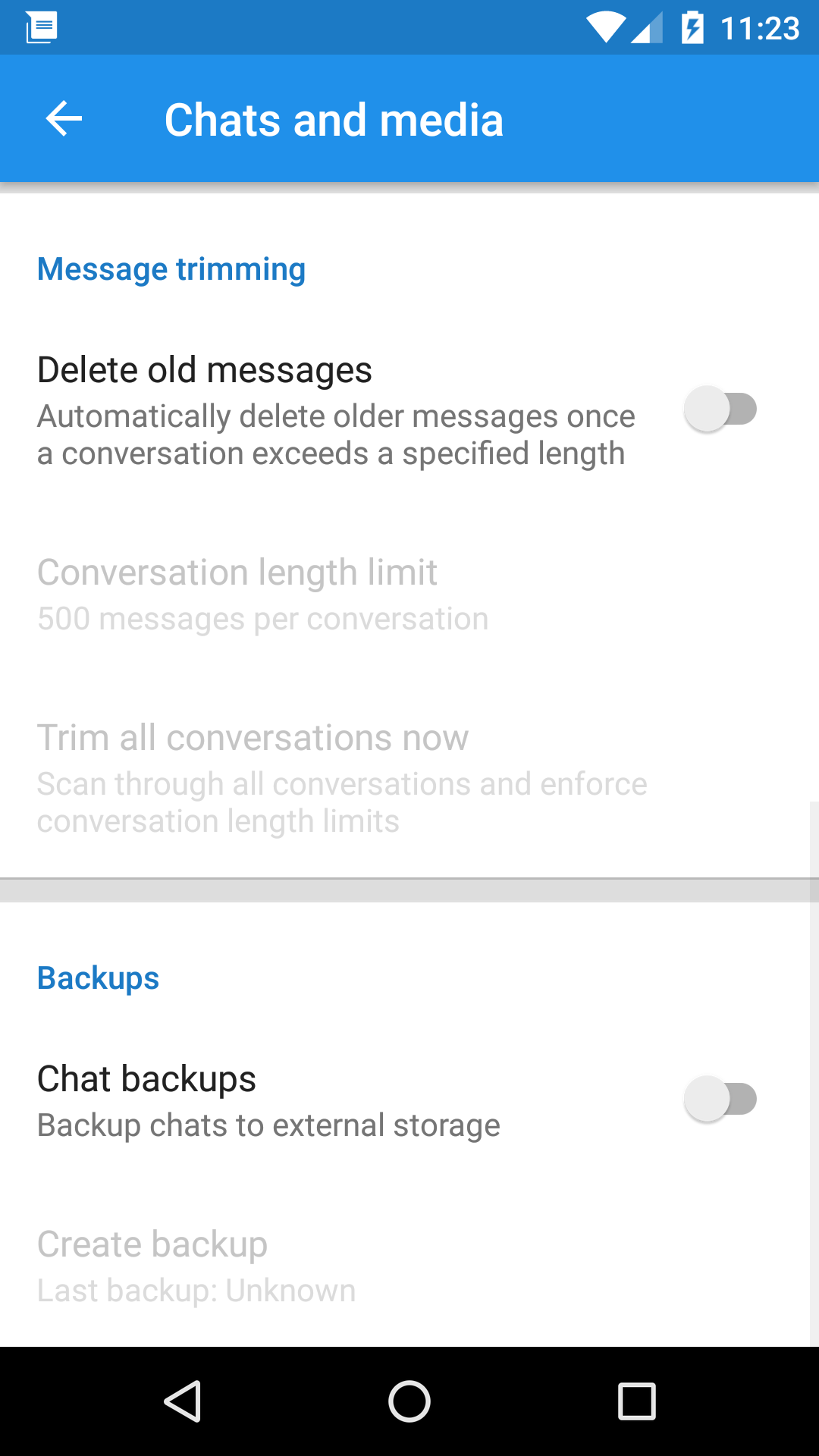 screenshot signal backups 1
