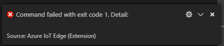 Set Module Credentials to User Settings command failed with exit code 1 ...