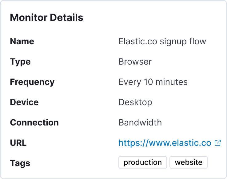 [Synthetics] Test run details Monitor details panel · Issue #145384 ...
