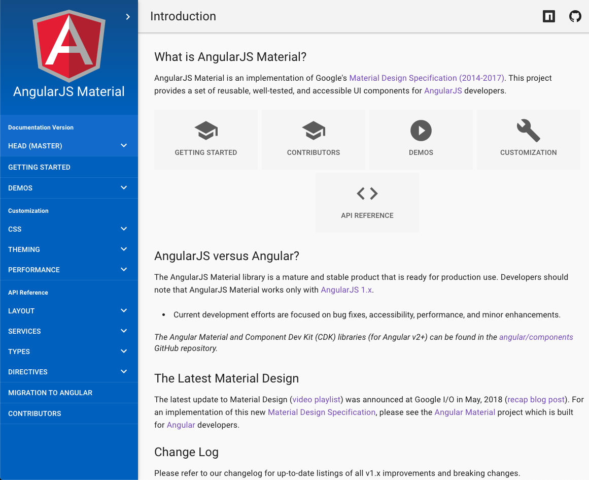 angularjs versions wiki