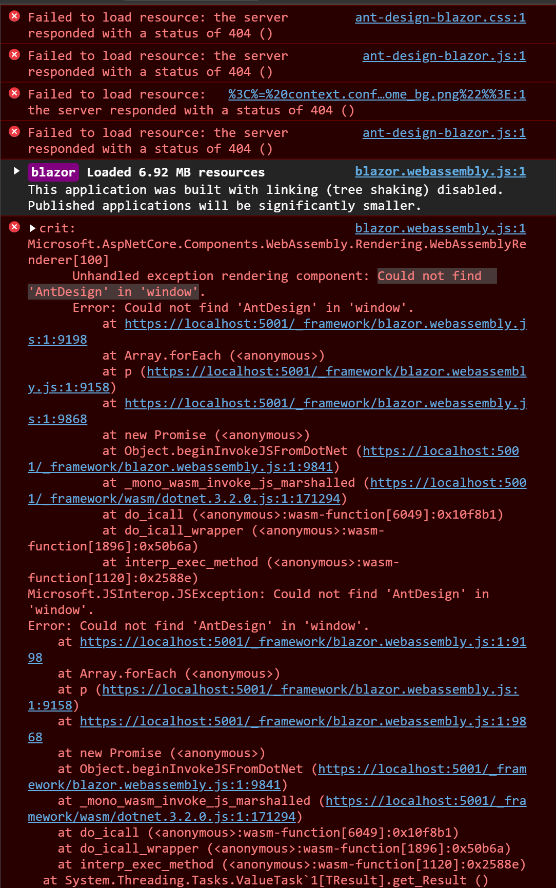 Could Not Find AntDesign In window Issue 36 Ant design blazor 