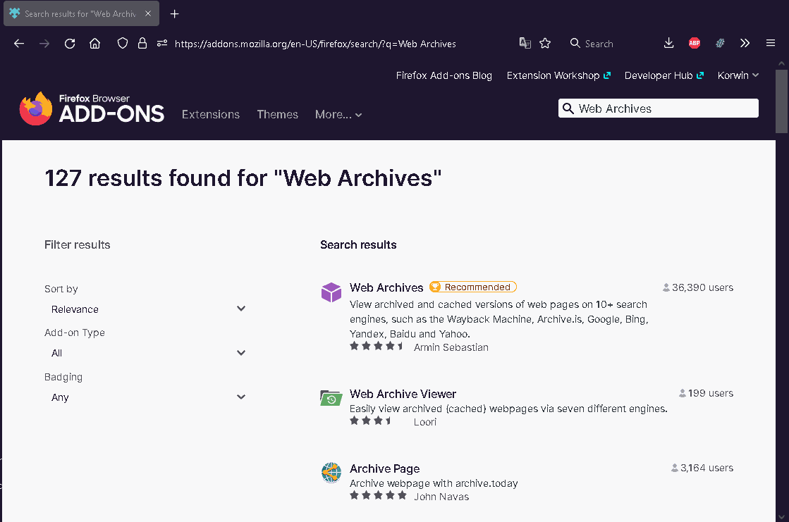 Web Archives and Yandex