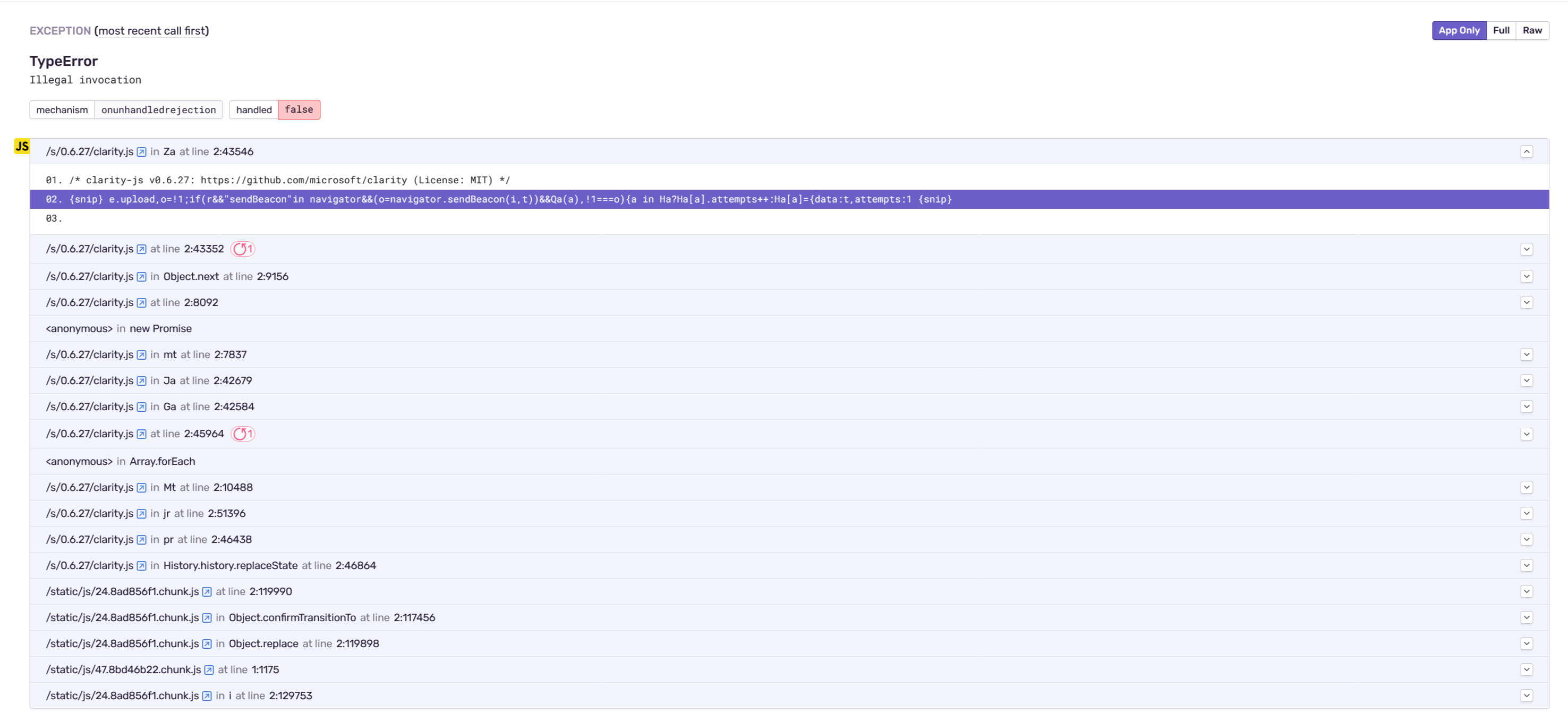 TypeError: Illegal invocation exception · Issue #194 · microsoft ...