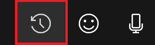 Scheduled messages button