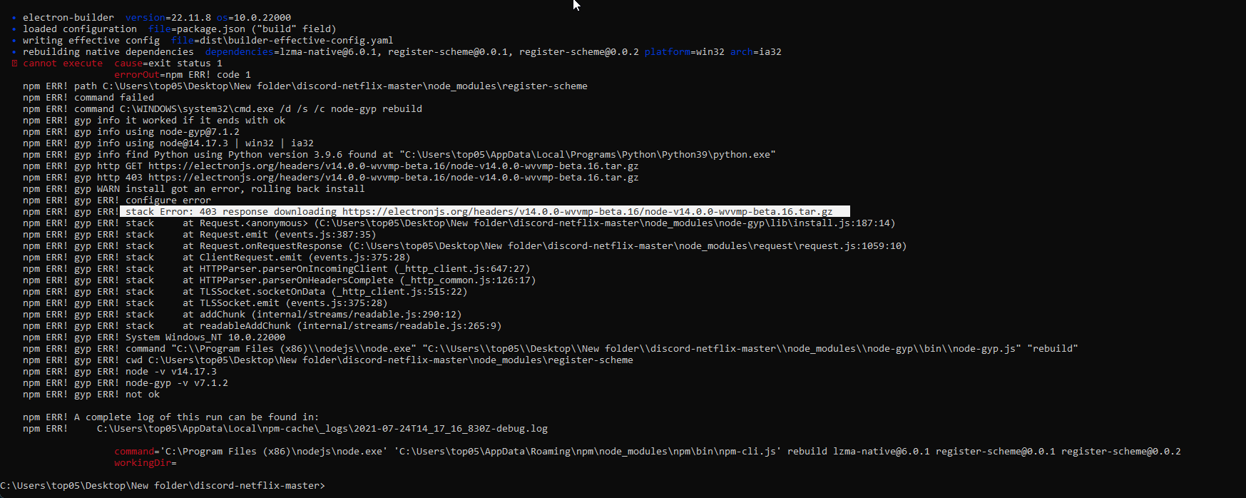 Getting an error on build · Issue #104 · castlabs/electron-releases ...