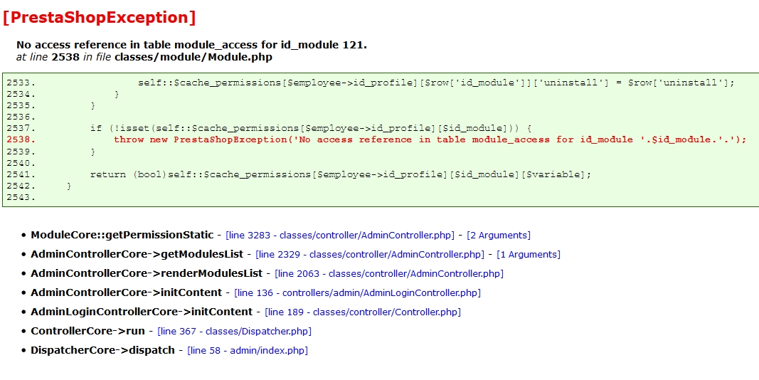 [PrestaShopException] · Issue #10963 · PrestaShop/PrestaShop · GitHub