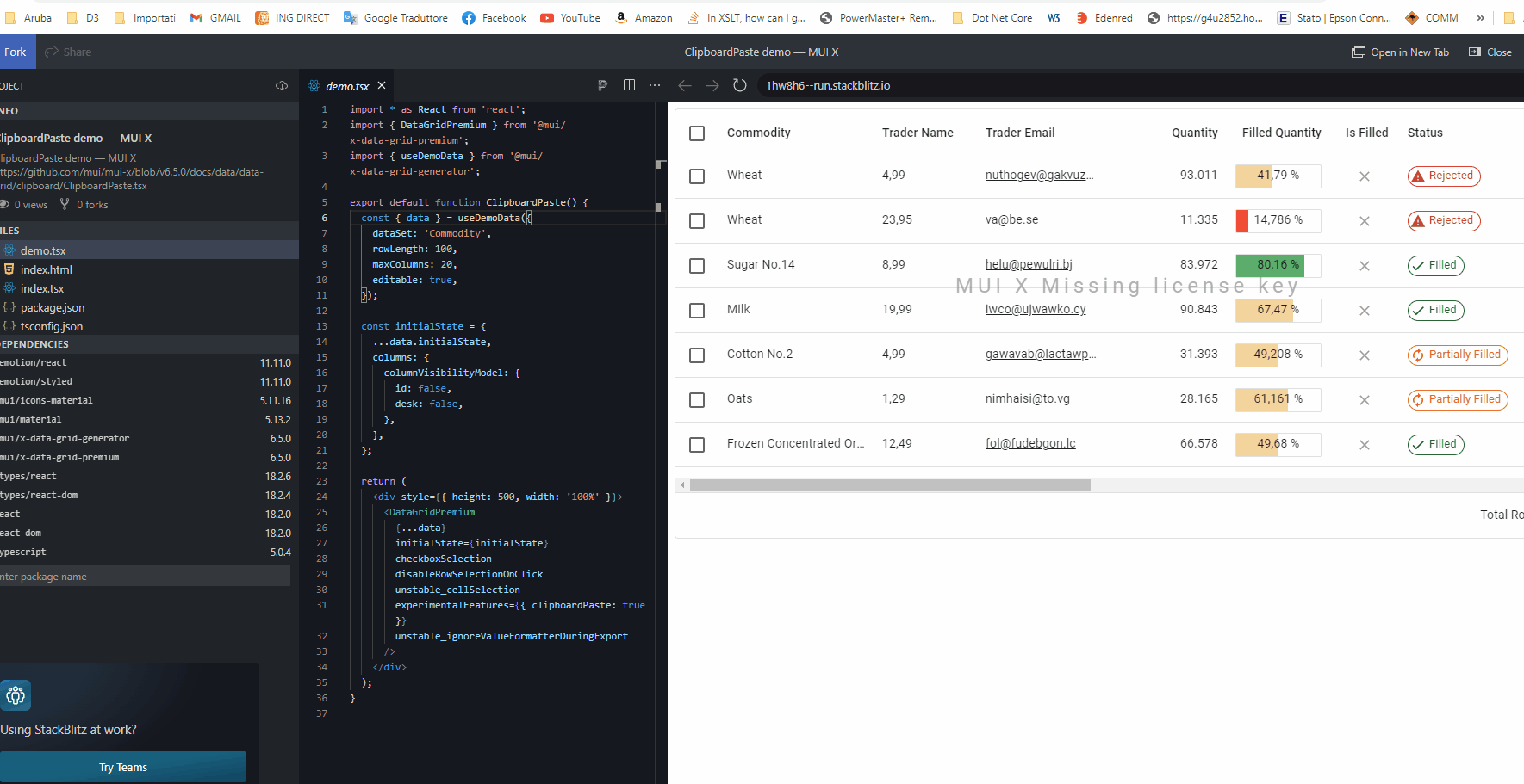 [MUI Data Grid] Clipboard paste adds an empty cell · Issue 9103 · mui