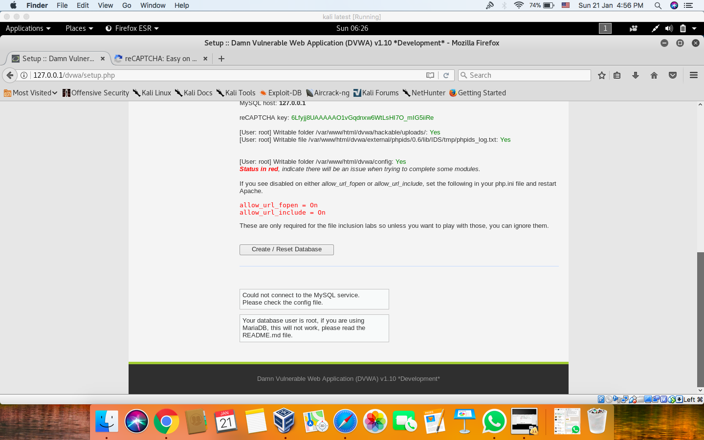 error during dvwa DB setup · Issue #215 · digininja/DVWA · GitHub