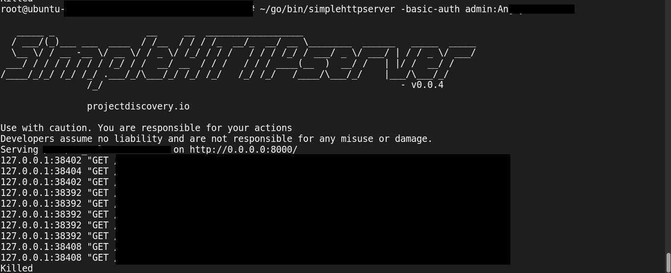 Server Getting Killed · Issue #53 · projectdiscovery/simplehttpserver ...