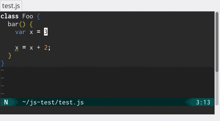 A linting example with the darkspectrum color scheme in GVim. A linting example with the darkspectrum color scheme in GVim.