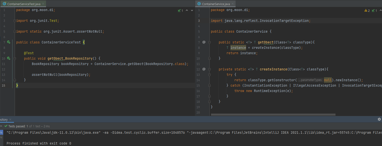 GitHub - JunYoungMoon/CreateDIFramework: 자바 내가만든 DI 프레임워크