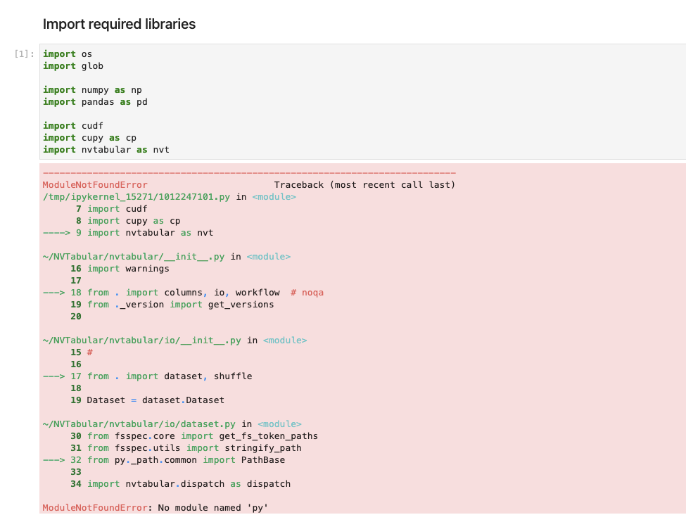 [BUG] No module named py error after importing from git · Issue #1283 ...