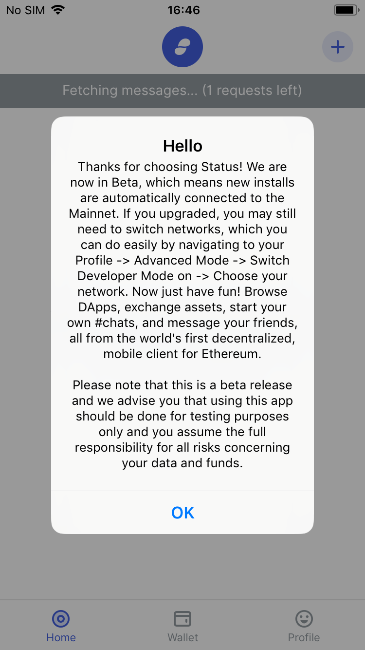 mainnet alert ios