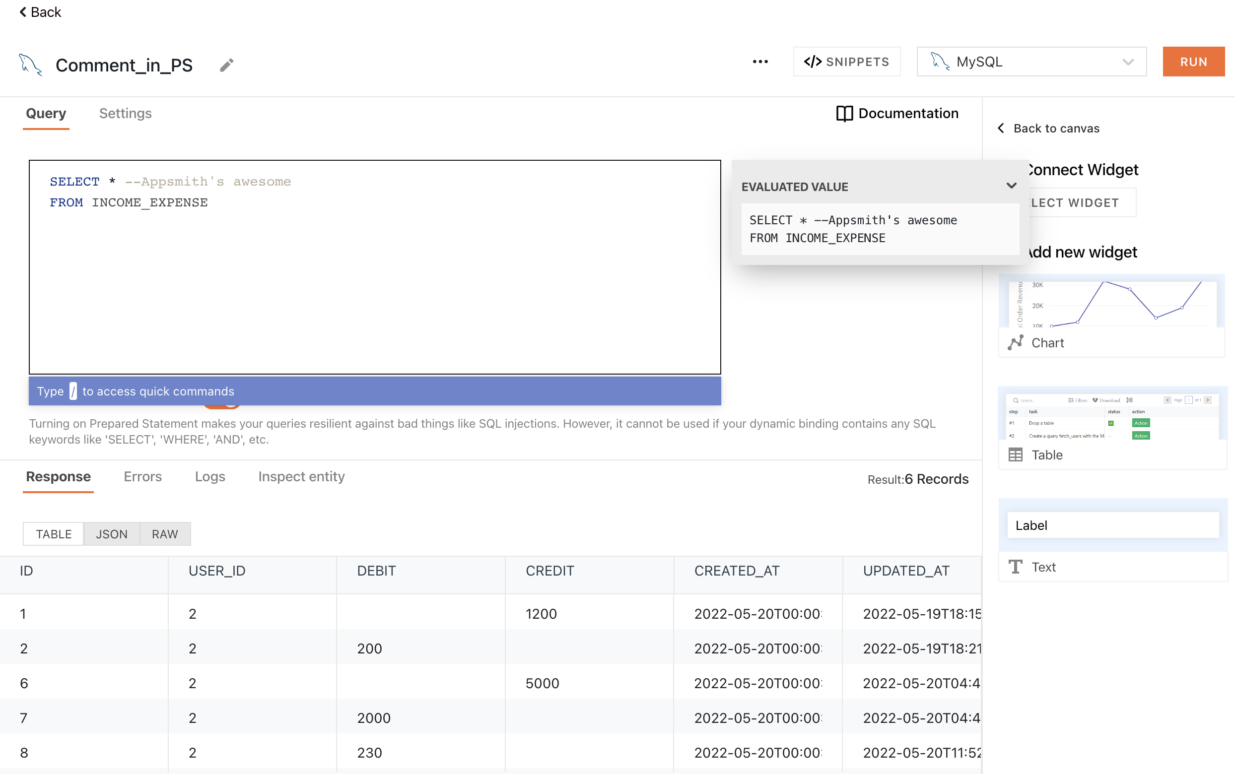 [Bug]: MySQL query fails for having the "IS" word inside a comment in ...