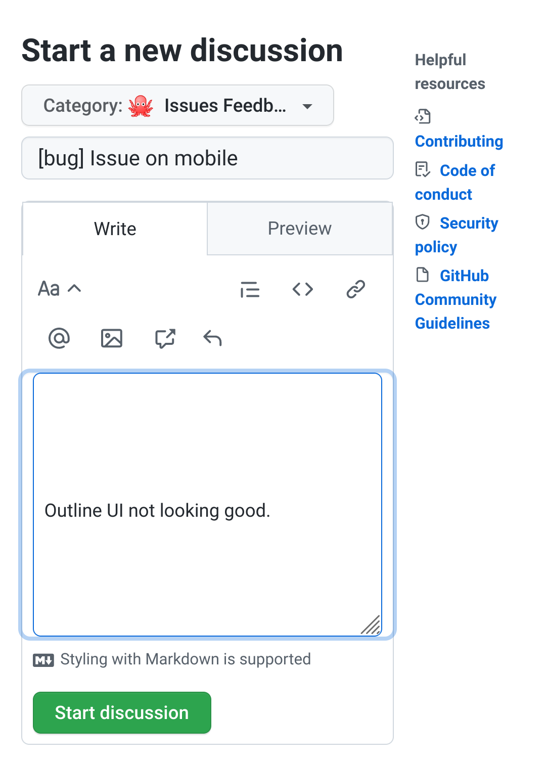 [bug] Issue on mobile · community · Discussion #6648 · GitHub
