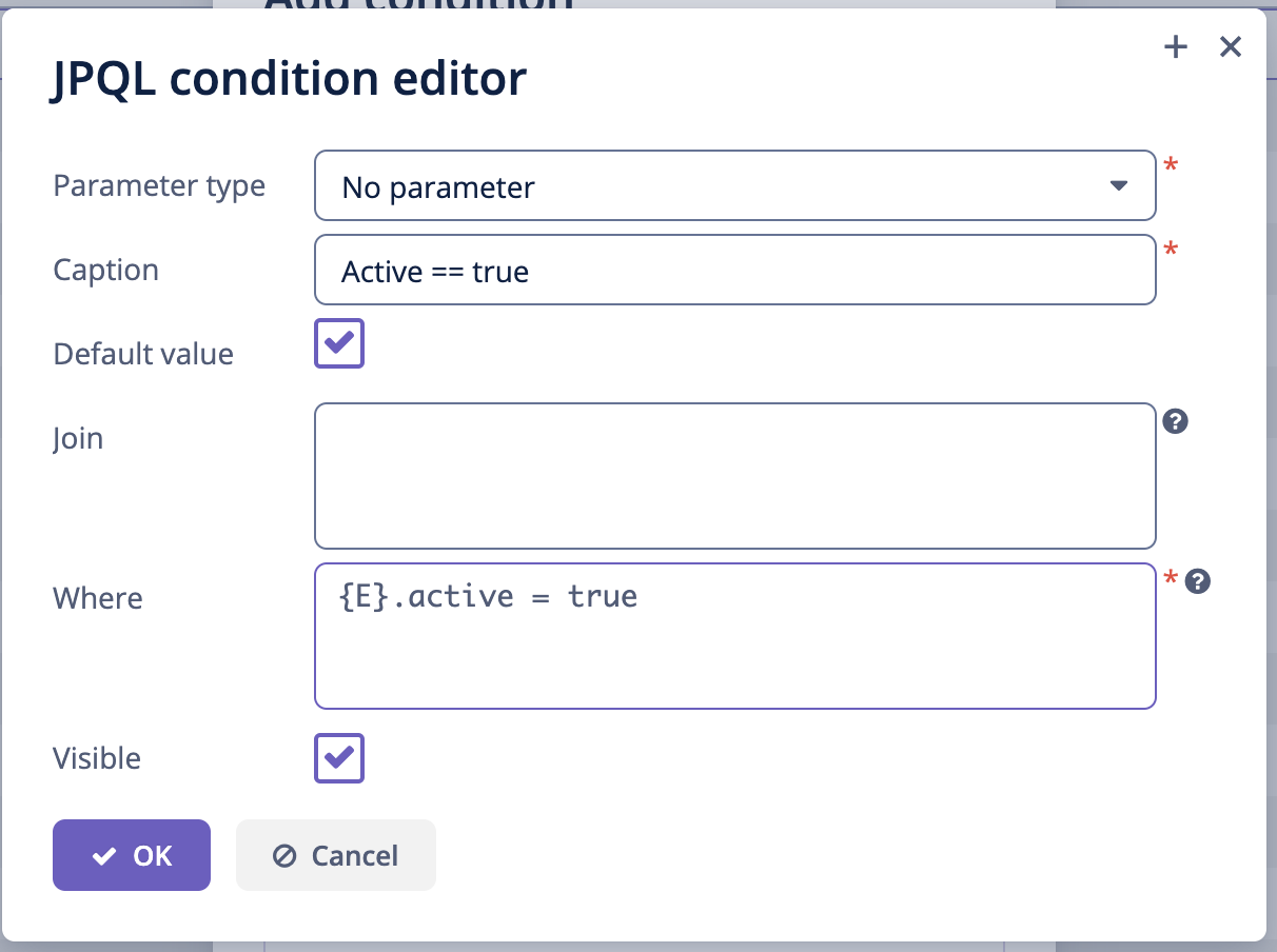 Support operation without parameters for JpqlFilter · Issue #321 · jmix ...