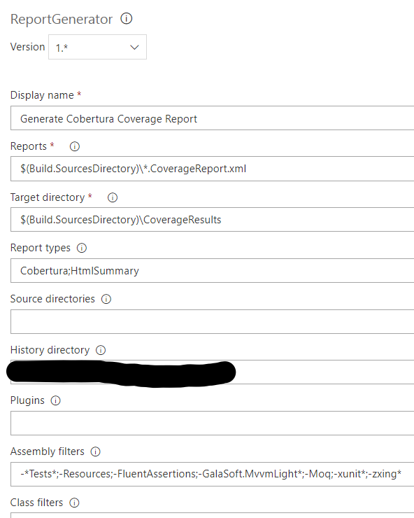 Config ReportGenerator-Task