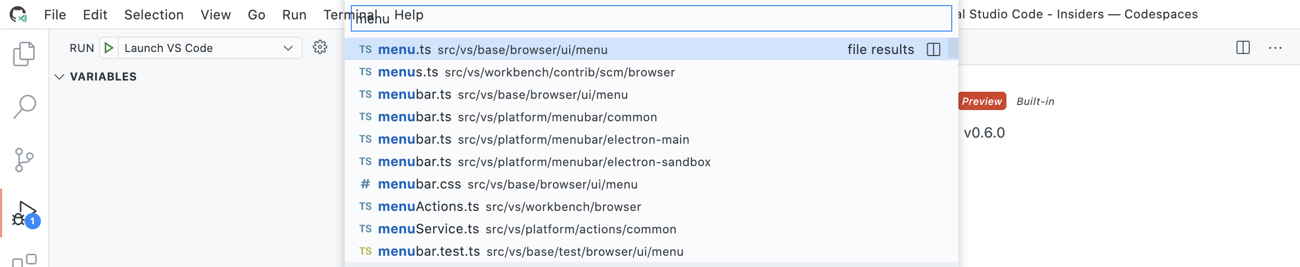 Menu bar collides with command palette on web · Issue #115267 ...