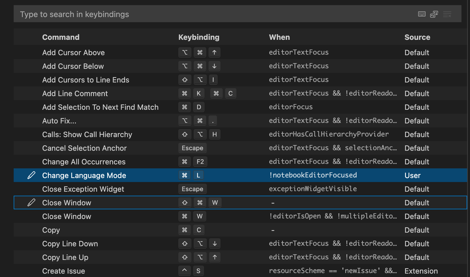 Add keybinding table tokens by miguelsolorio · Pull Request #135018 ...