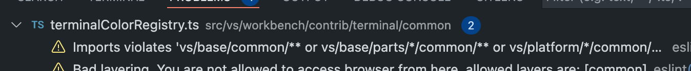 Shell integration error has bad contrast in Default Dark · Issue ...