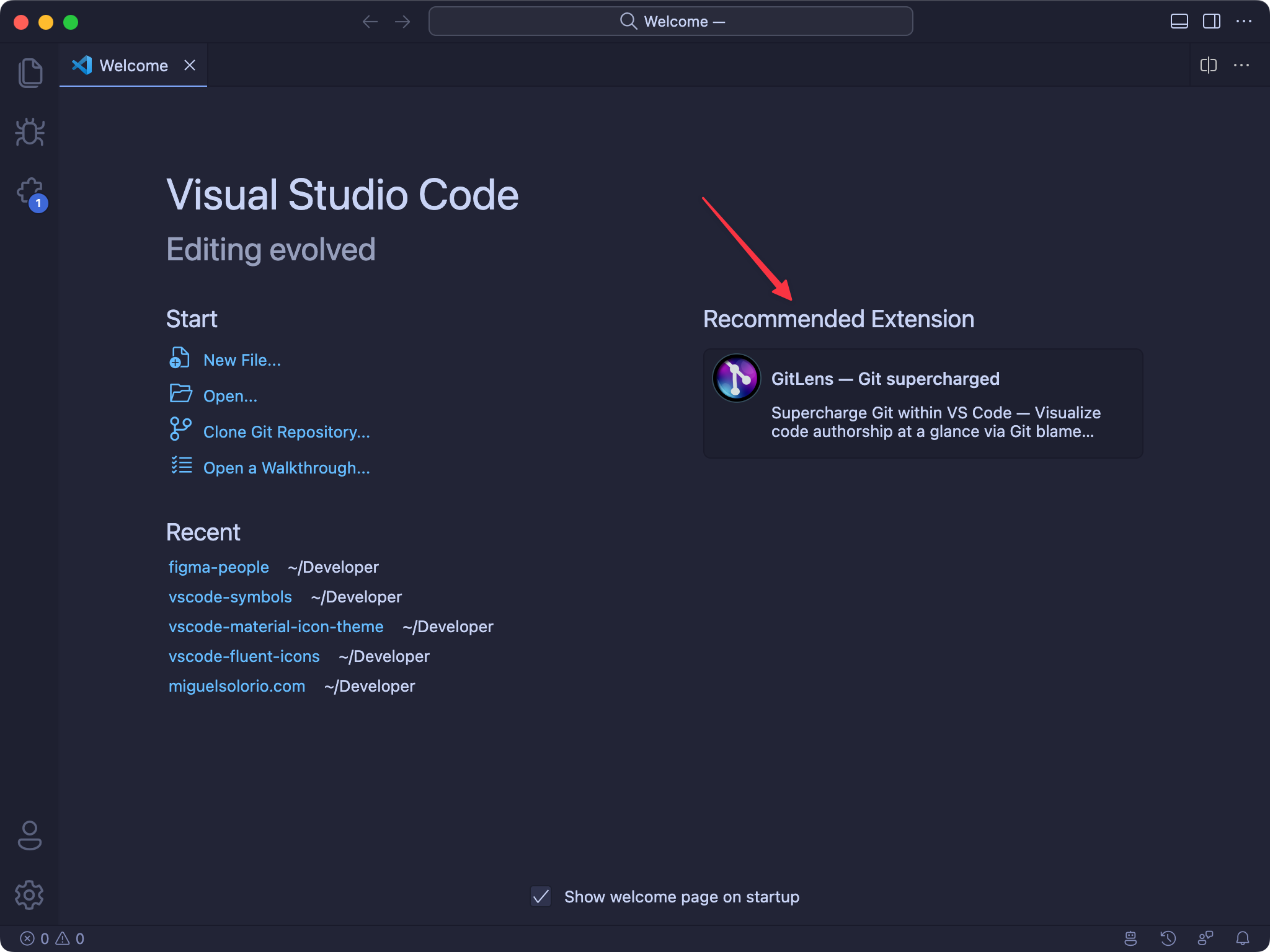 Vs Code Welcome Page