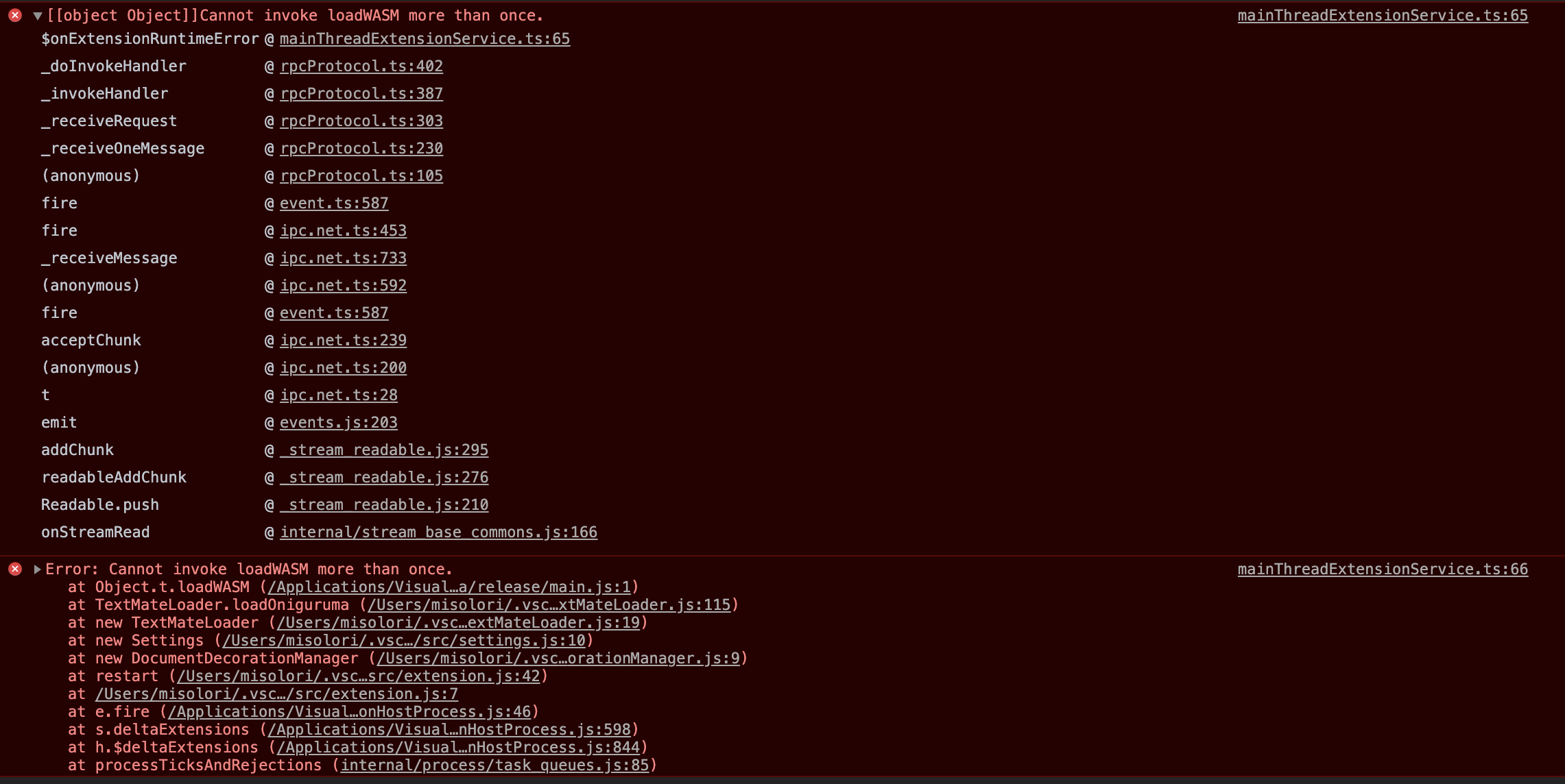 Latest update caused extensions to fail installation · Issue #98737 ...