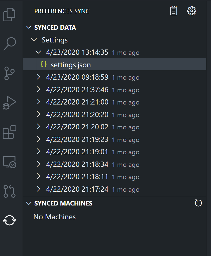Show Synced Data shows no synced machine · Issue 100317 · microsoft