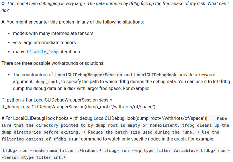 Formatting issue in tf debugger documentation · Issue #17946 ...